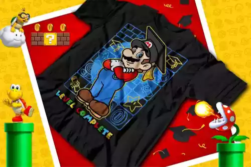 vectores plantilas MARIO BROS,VIDEOJUEGO,CARICARICATURA,INFANTIL,NIÑA,NIñO,GRADUACIóN,